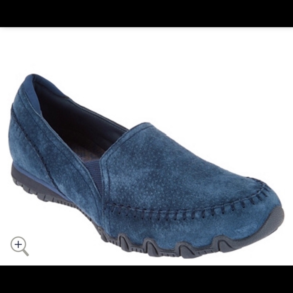 Skechers relaxed fit suede slip on shoes -Alumni